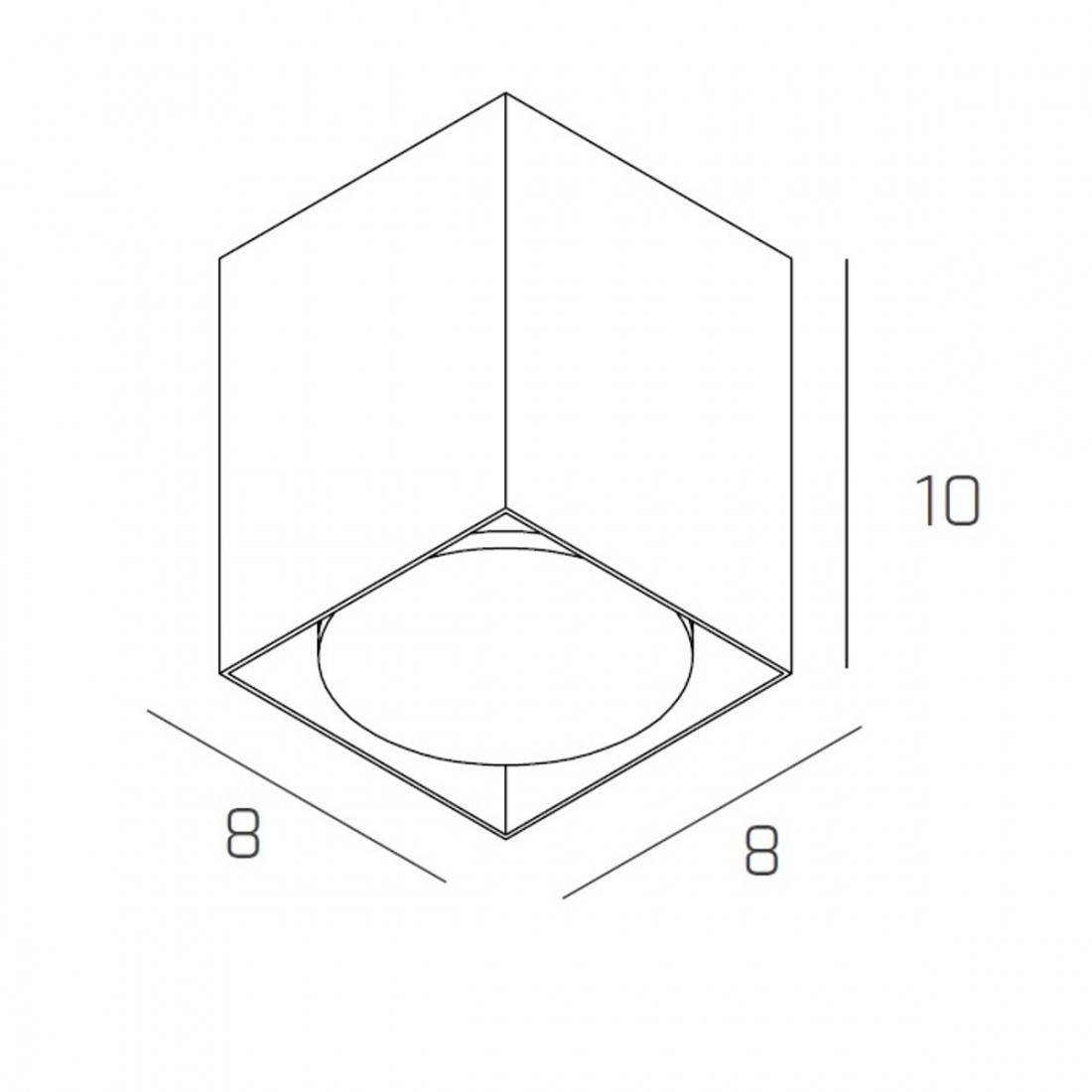 Plafoniera TP-PLATE 1129 PL10 Gx53 LED 8x8 metallo bianco grigio sabbia lampada soffitto cubo moderno quadrata interno