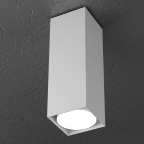 Plafoniera TP-PLATE 1129 PL25 Gx53 LED 8x8 metallo bianco grigio sabbia lampada soffitto cubo moderno quadrata interno