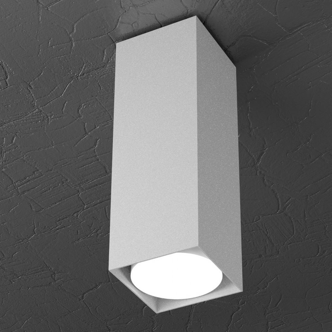 Plafoniera TP-PLATE 1129 PL25 Gx53 LED 8x8 metallo bianco grigio sabbia lampada soffitto cubo moderno quadrata interno
