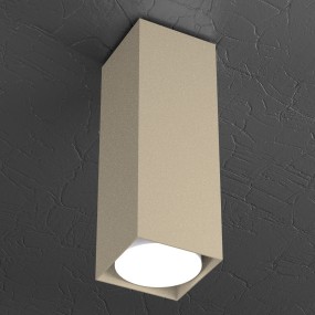 Plafoniera TP-PLATE 1129 PL25 Gx53 LED 8x8 metallo bianco grigio sabbia lampada soffitto cubo moderno quadrata interno