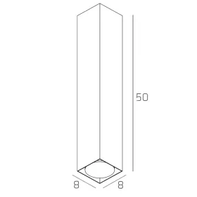 Plafoniera TP-PLATE 1129 PL25 Gx53 LED 8x8 metallo bianco grigio sabbia lampada soffitto cubo moderno quadrata interno