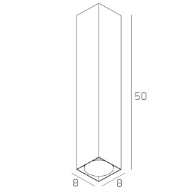 Plafoniera TP-PLATE 1129 PL25 Gx53 LED 8x8 metallo bianco grigio sabbia lampada soffitto cubo moderno quadrata interno