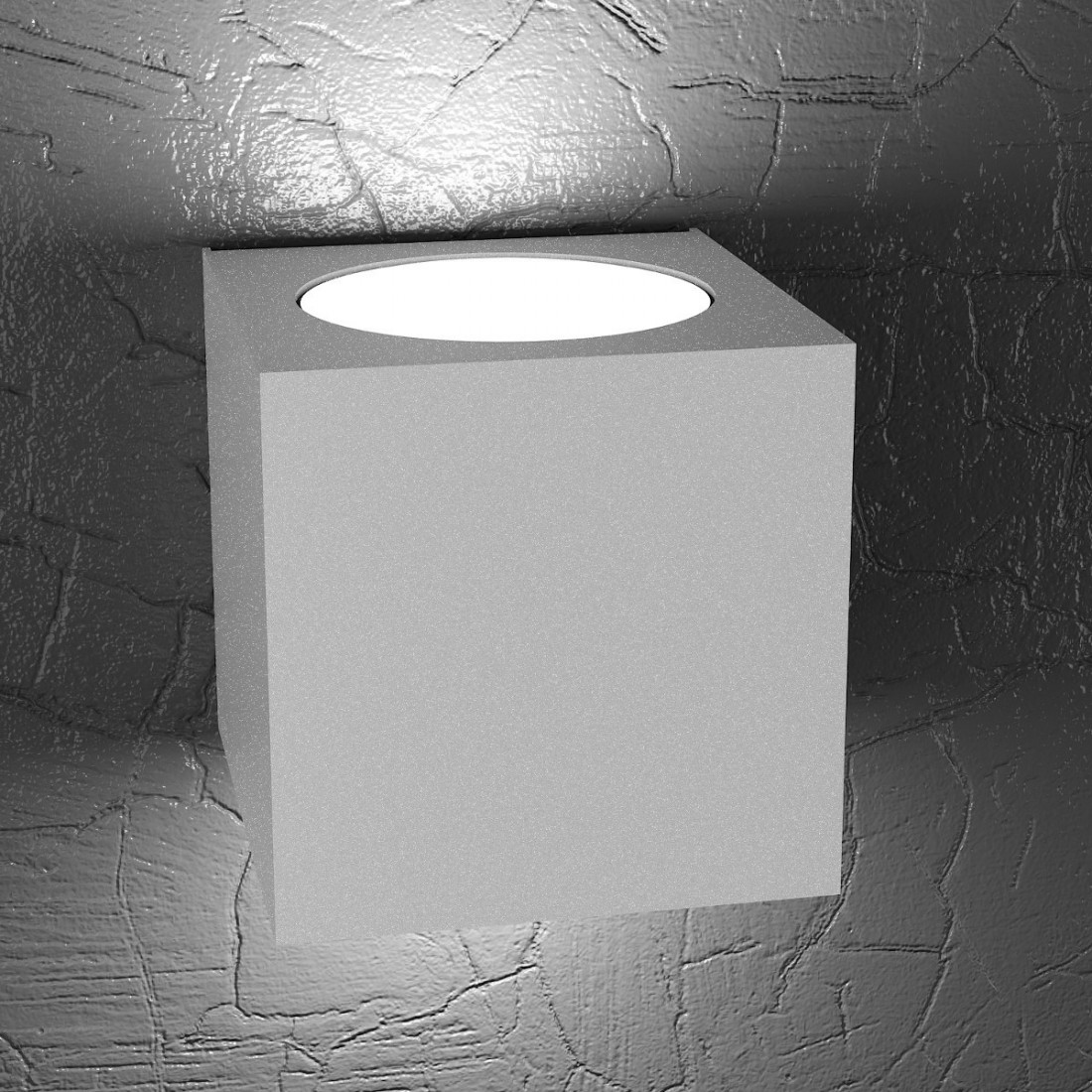 Applique TP-PLATE 1129 AG 18W Gx53 Led blanc métal cube bi-émission carrée applique murale moderne