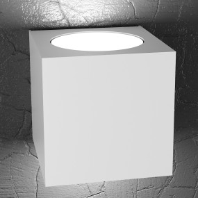 Applique TP-PLATE 1129 AG 18W Gx53 Led cubo metallo bianco biemissione lampada parete moderna quadrata