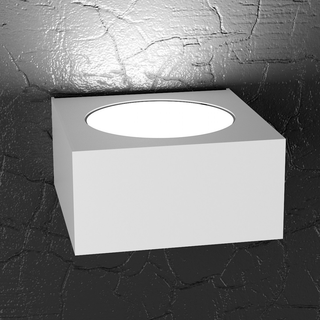 Applique TP-PLATE 1129 AP 9W Gx53 Led cubo metallo bianco monoemissione lampada parete moderna quadrata