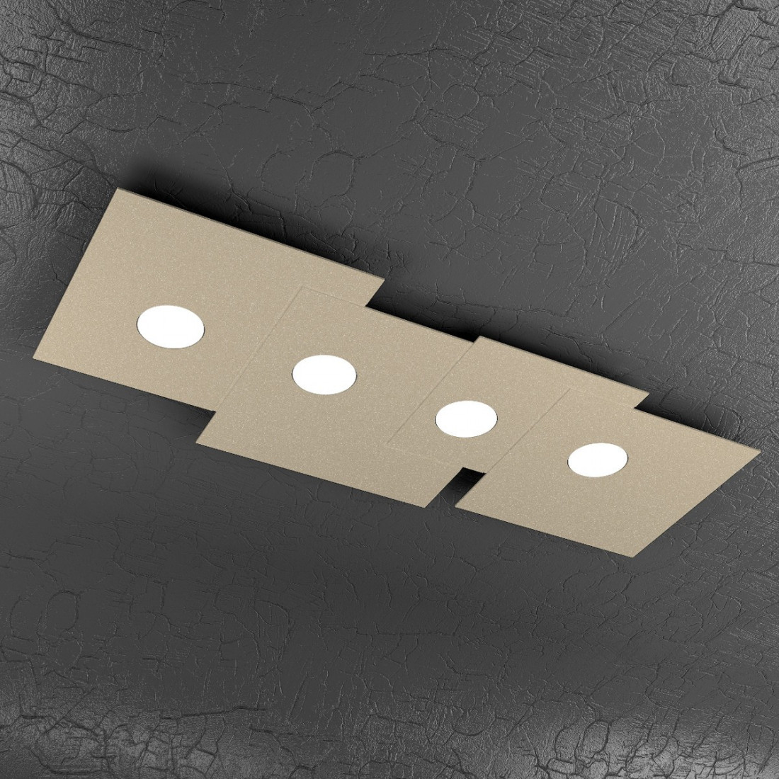 Plafoniera TP-PLATE 1129 PL4 R 36W Gx53 Led metallo bianco lampada soffitto moderna rettangolare