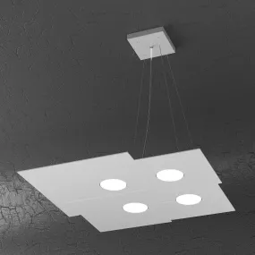 Lustre TP-PLATE 1129 S4 +2 54W Gx53 Led suspension moderne en métal blanc double émission