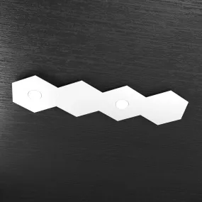 Plafoniera TP-HEXAGON 1142 2L2D GX53 LED metallo esagonale lampada parete soffitto multiluce moderna interno