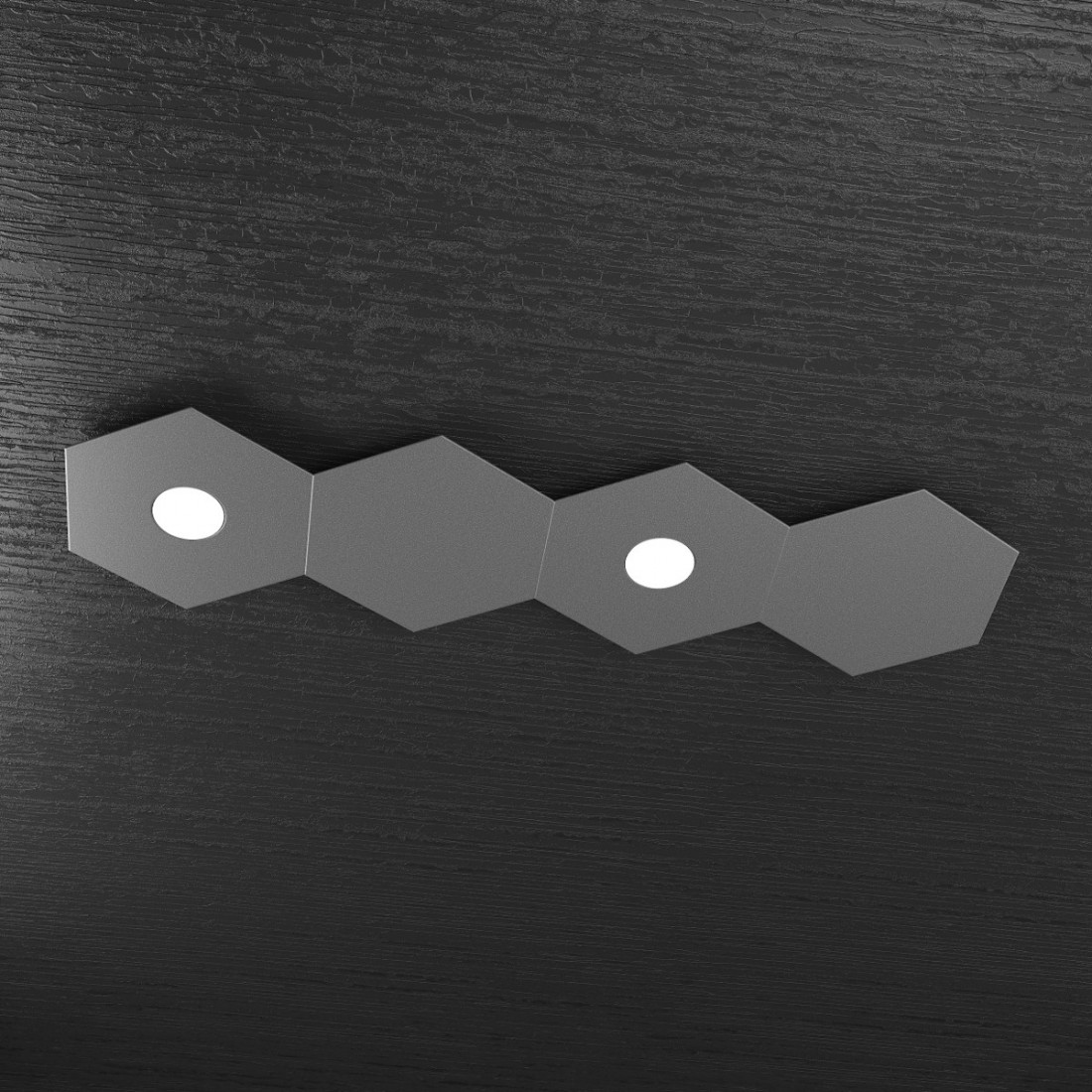 Plafoniera TP-HEXAGON 1142 2L2D GX53 LED metallo esagonale lampada parete soffitto multiluce moderna interno