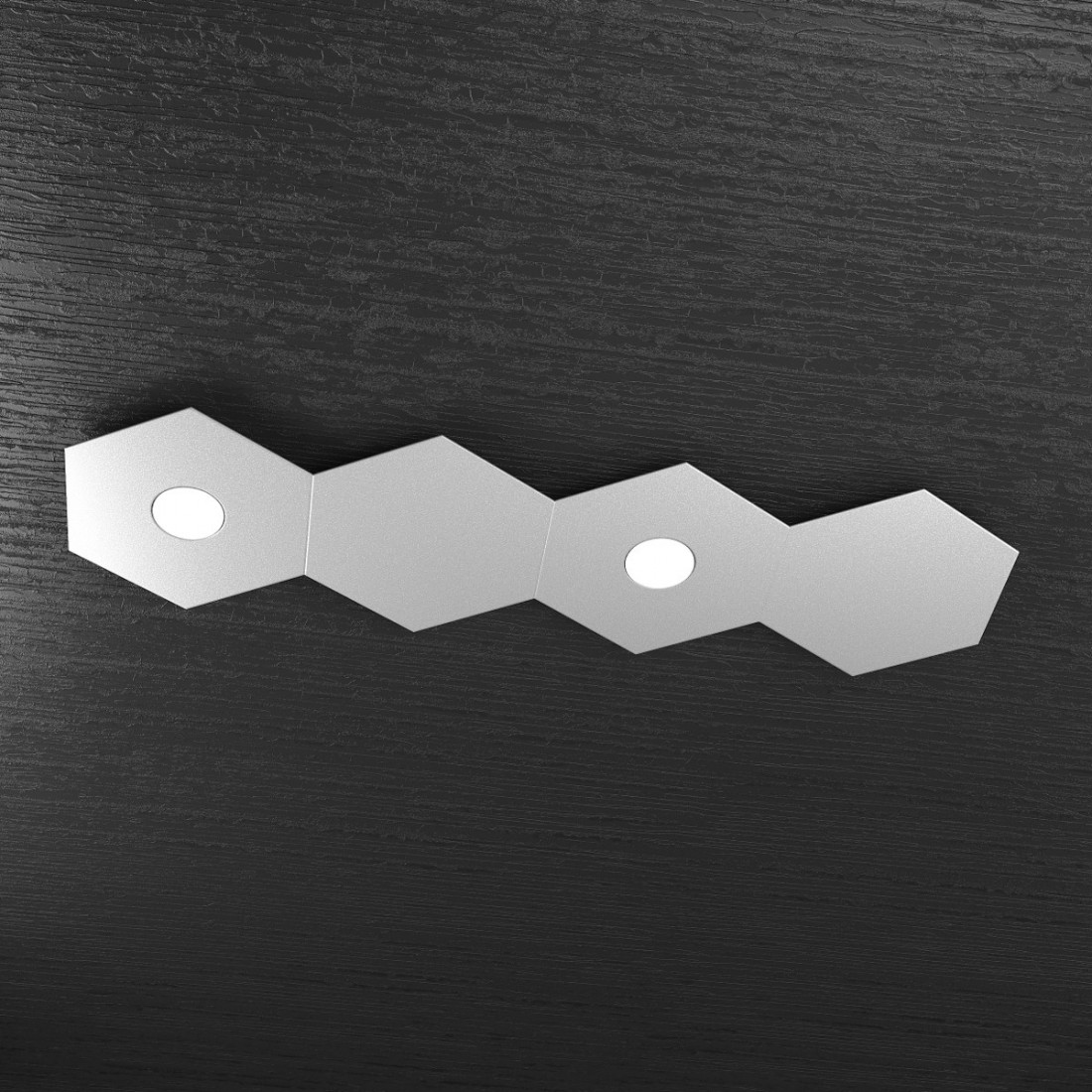 Plafoniera TP-HEXAGON 1142 2L2D GX53 LED metallo esagonale lampada parete soffitto multiluce moderna interno