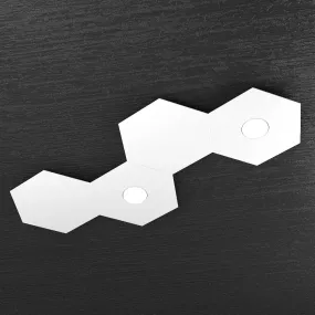 Plafoniera TP-HEXAGON 1142 2L2D A2 GX53 LED metallo esagonale lampada parete soffitto multiluce moderna interno