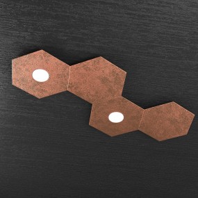 Plafoniera TP-HEXAGON 1142 2L2D A2 GX53 LED metallo esagonale lampada parete soffitto multiluce moderna interno