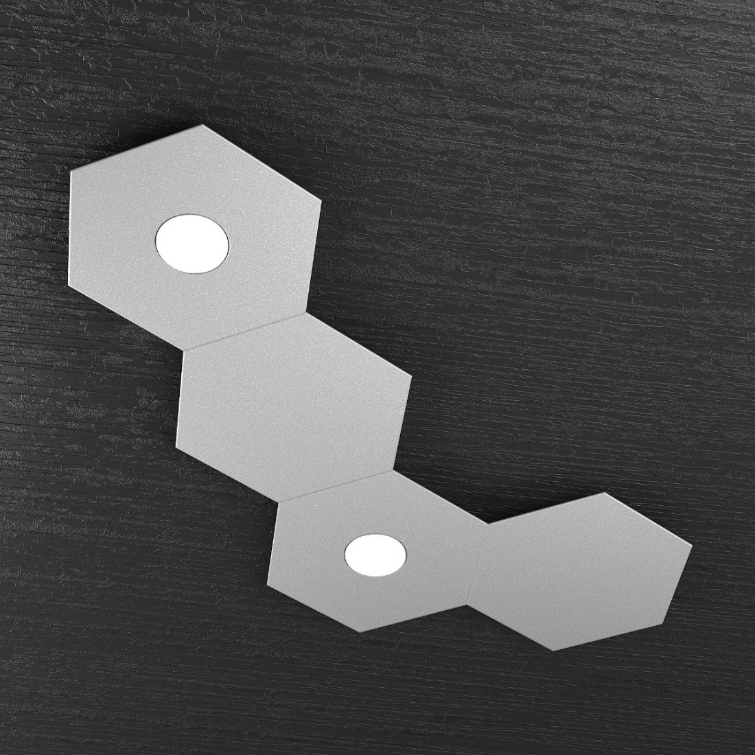 Plafoniera TP-HEXAGON 1142 2L2D A2 GX53 LED metallo esagonale lampada parete soffitto multiluce moderna interno