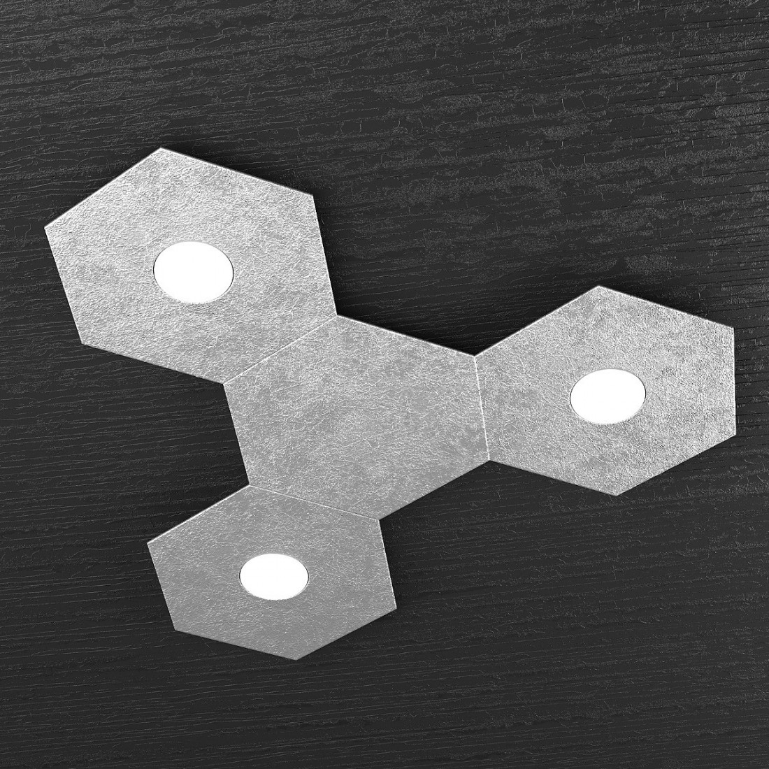 Plafoniera TP-HEXAGON 1142 3L A3 GX53 LED metallo esagonale lampada parete soffitto moderna interno