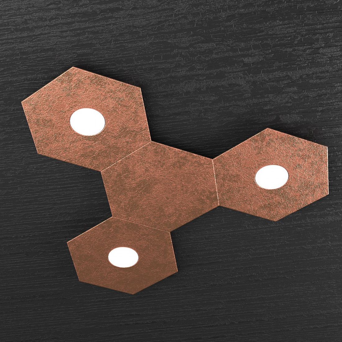 Plafoniera TP-HEXAGON 1142 3L A3 GX53 LED metallo esagonale lampada parete soffitto moderna interno