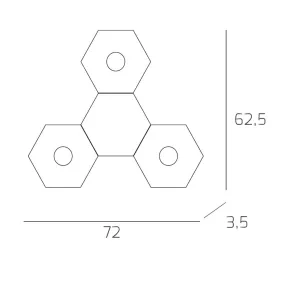 Plafonnier TP-HEXAGON 1142...