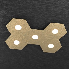 Plafoniera TP-HEXAGON 1142 5L A3 GX53 LED metallo esagonale lampada parete soffitto moderna interno