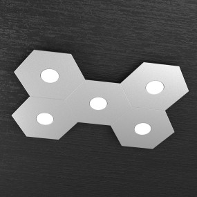 Plafoniera TP-HEXAGON 1142 5L A3 GX53 LED metallo esagonale lampada parete soffitto moderna interno