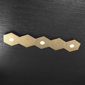 Plafoniera TP-HEXAGON 1142 3L2D A1 GX53 LED metallo esagonale lampada parete soffitto moderna interno