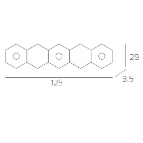 Plafoniera TP-HEXAGON 1142 3L2D A1 GX53 LED metallo esagonale lampada parete soffitto moderna interno