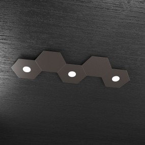 Plafoniera TP-HEXAGON 1142 3L2D A2 GX53 LED metallo esagonale lampada parete soffitto moderna interno