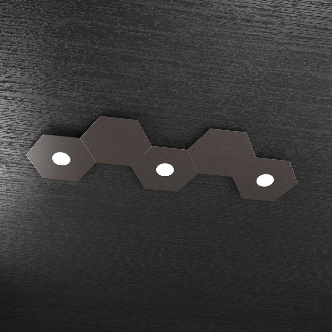 Plafoniera TP-HEXAGON 1142 3L2D A2 GX53 LED metallo esagonale lampada parete soffitto moderna interno