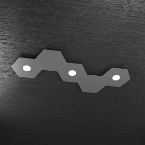 Plafoniera TP-HEXAGON 1142 3L2D A3 GX53 LED metallo esagonale lampada parete soffitto moderna interno