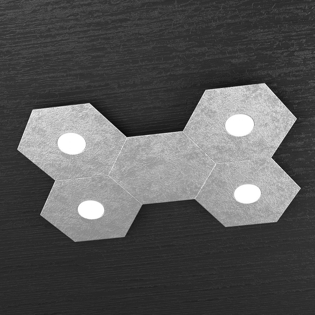 Plafoniera TP-HEXAGON 1142 4L1D GX53 LED metallo esagonale lampada parete soffitto moderna interno