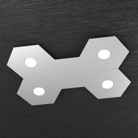 Plafoniera TP-HEXAGON 1142 4L1D GX53 LED metallo esagonale lampada parete soffitto moderna interno