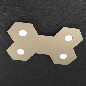 Plafoniera TP-HEXAGON 1142 4L1D GX53 LED metallo esagonale lampada parete soffitto moderna interno