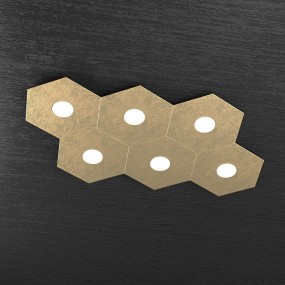 Plafoniera TP-HEXAGON 1142 6L A2 GX53 LED metallo esagonale lampada parete soffitto moderna interno