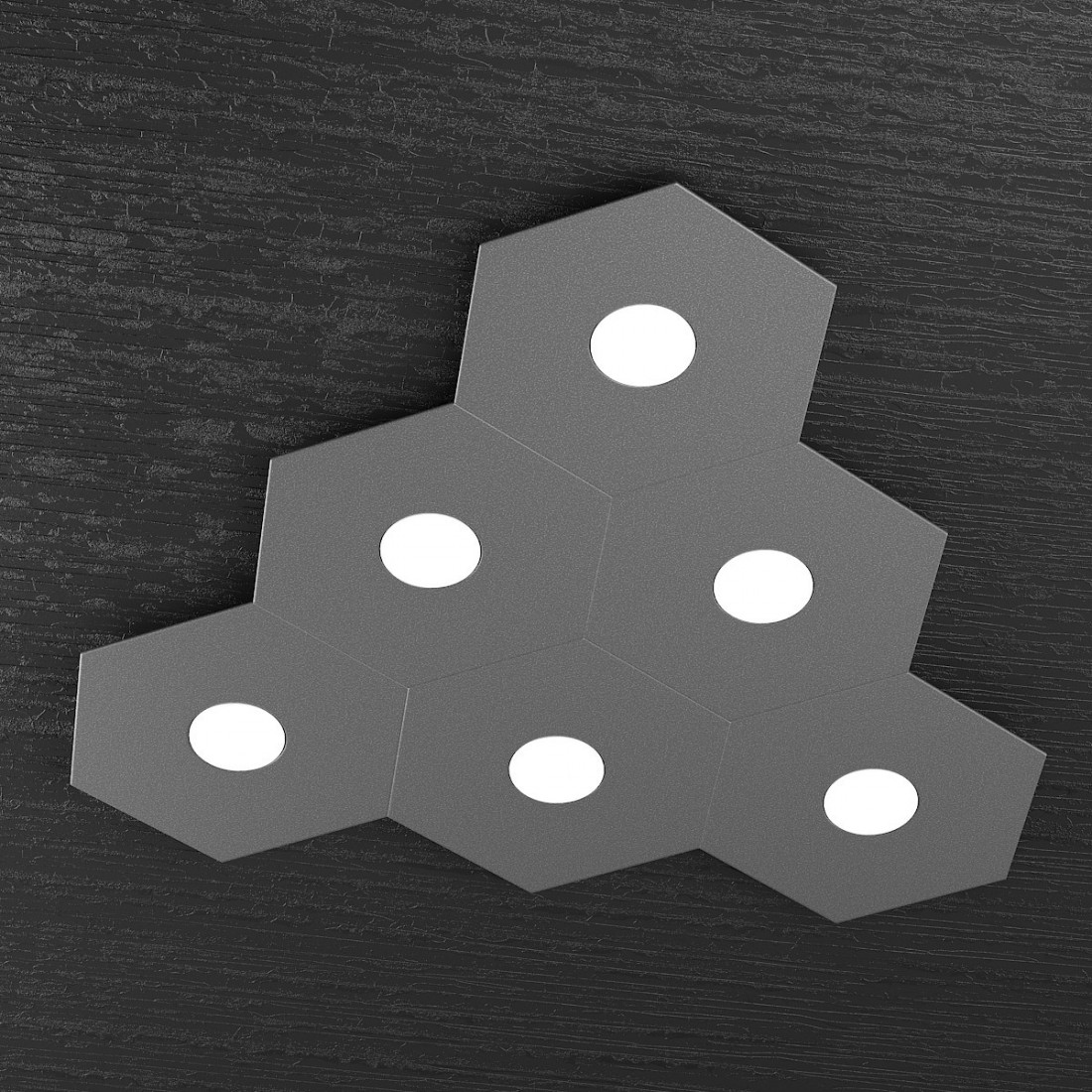 Plafoniera TP-HEXAGON 1142 6L A4 GX53 LED metallo esagonale lampada parete soffitto moderna interno