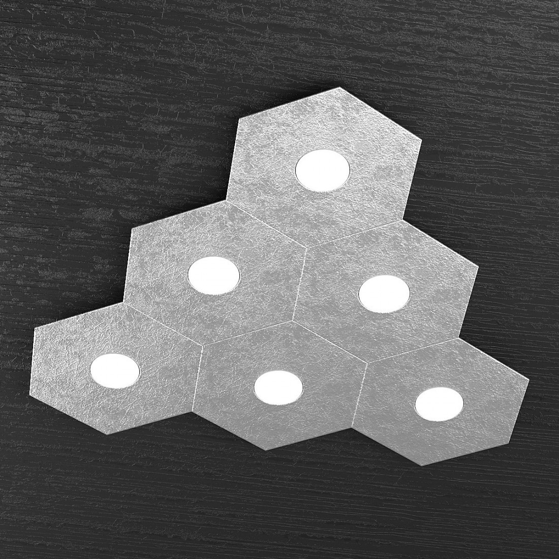 Plafoniera TP-HEXAGON 1142 6L A4 GX53 LED metallo esagonale lampada parete soffitto moderna interno