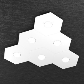 Plafoniera TP-HEXAGON 1142 6L A4 GX53 LED metallo esagonale lampada parete soffitto moderna interno