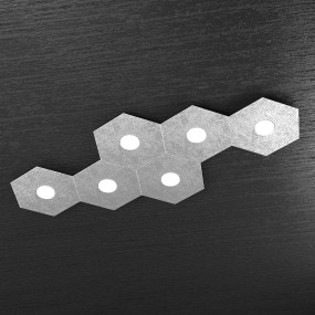 Plafoniera TP-HEXAGON 1142 6L A5 GX53 LED metallo esagonale lampada parete soffitto moderna interno