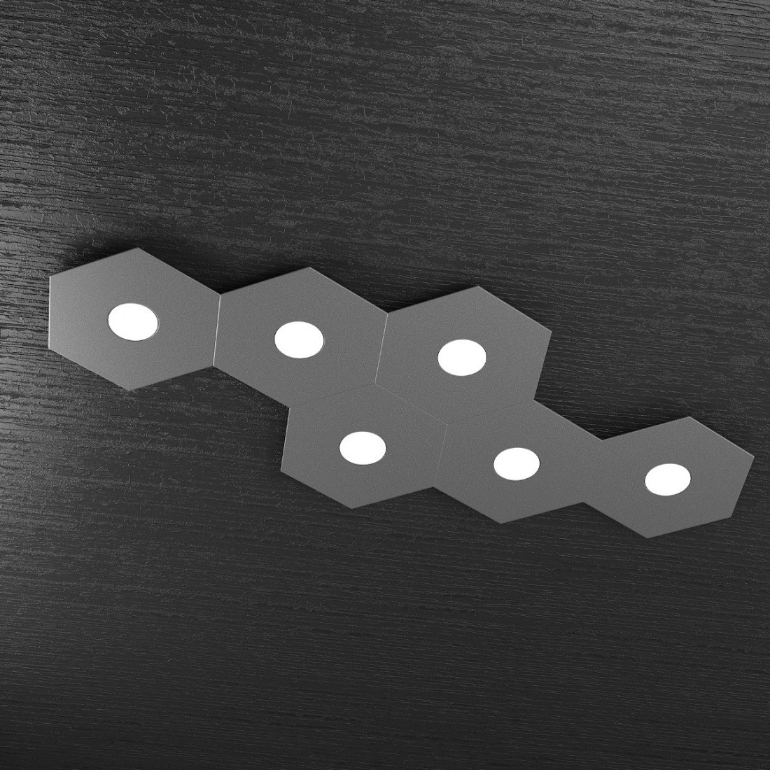 Plafoniera TP-HEXAGON 1142 6L A5 GX53 LED metallo esagonale lampada parete soffitto moderna interno