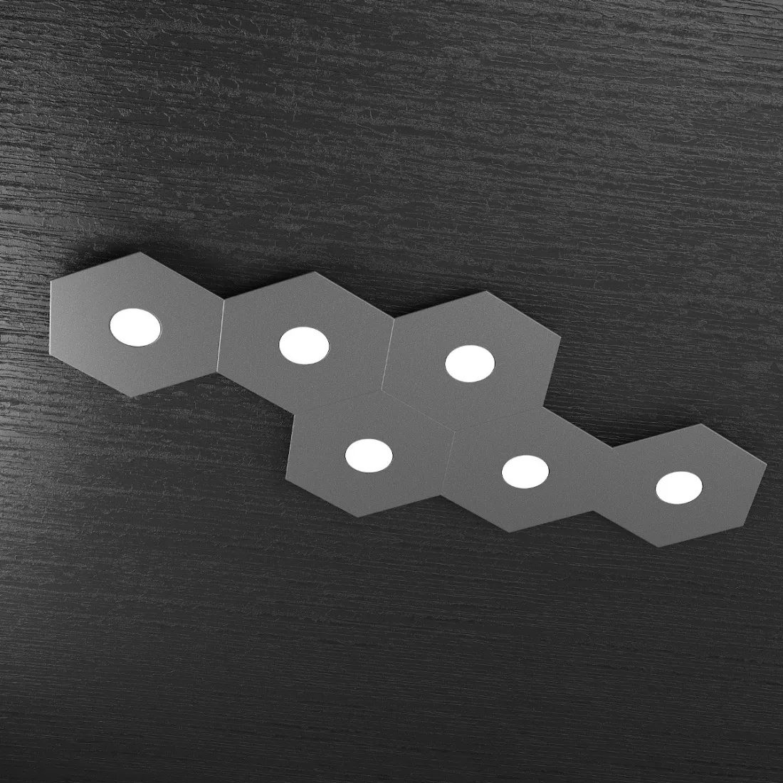 Plafoniera TP-HEXAGON 1142 6L A5 GX53 LED metallo esagonale lampada parete soffitto moderna interno