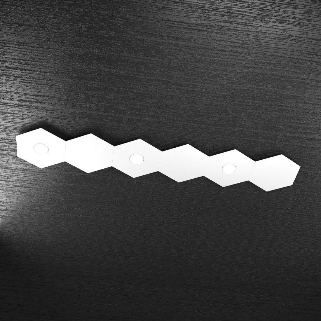 Plafoniera TP-HEXAGON 1142 3L3D A1 GX53 LED metallo esagonale lampada parete soffitto moderna interno