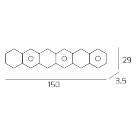 Plafonnier TP-HEXAGON 1142...