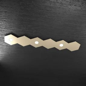 Plafoniera TP-HEXAGON 1142 3L3D A1 GX53 LED metallo esagonale lampada parete soffitto moderna interno