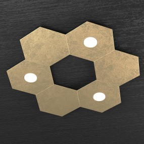 Plafoniera TP-HEXAGON 1142 3L3D A2 GX53 LED metallo esagonale lampada parete soffitto moderna interno