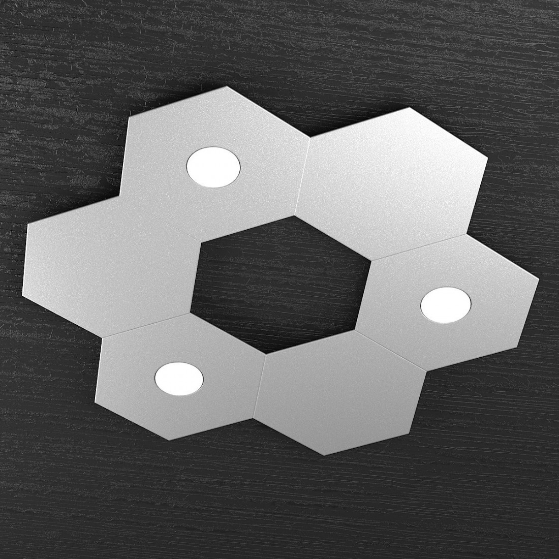 Plafoniera TP-HEXAGON 1142 3L3D A2 GX53 LED metallo esagonale lampada parete soffitto moderna interno