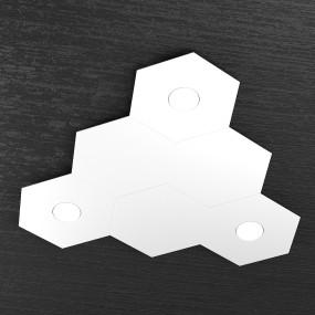 Plafoniera TP-HEXAGON 1142 3L3D A3 GX53 LED metallo esagonale lampada parete soffitto moderna interno