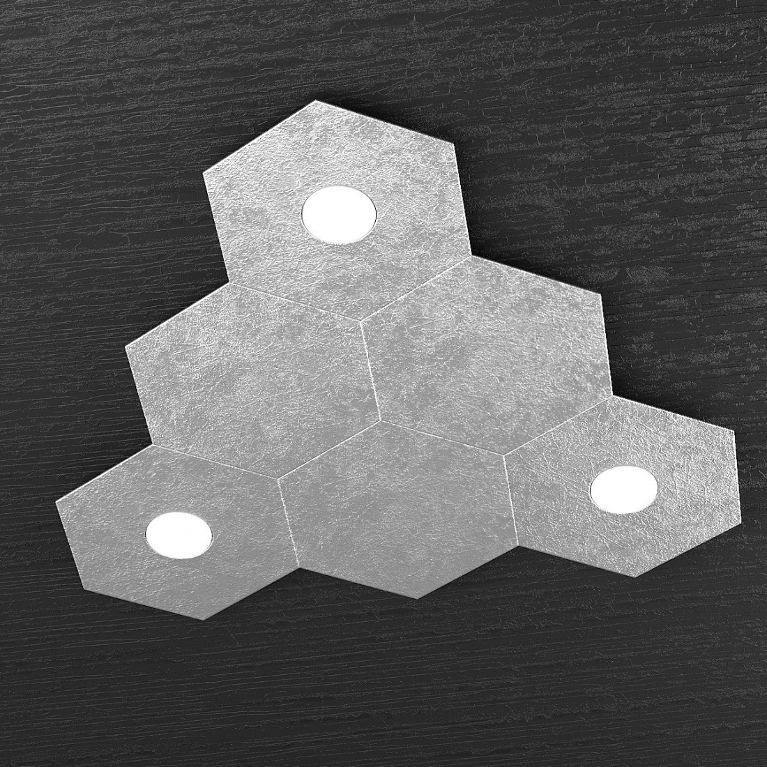 Plafoniera TP-HEXAGON 1142 3L3D A3 GX53 LED metallo esagonale lampada parete soffitto moderna interno