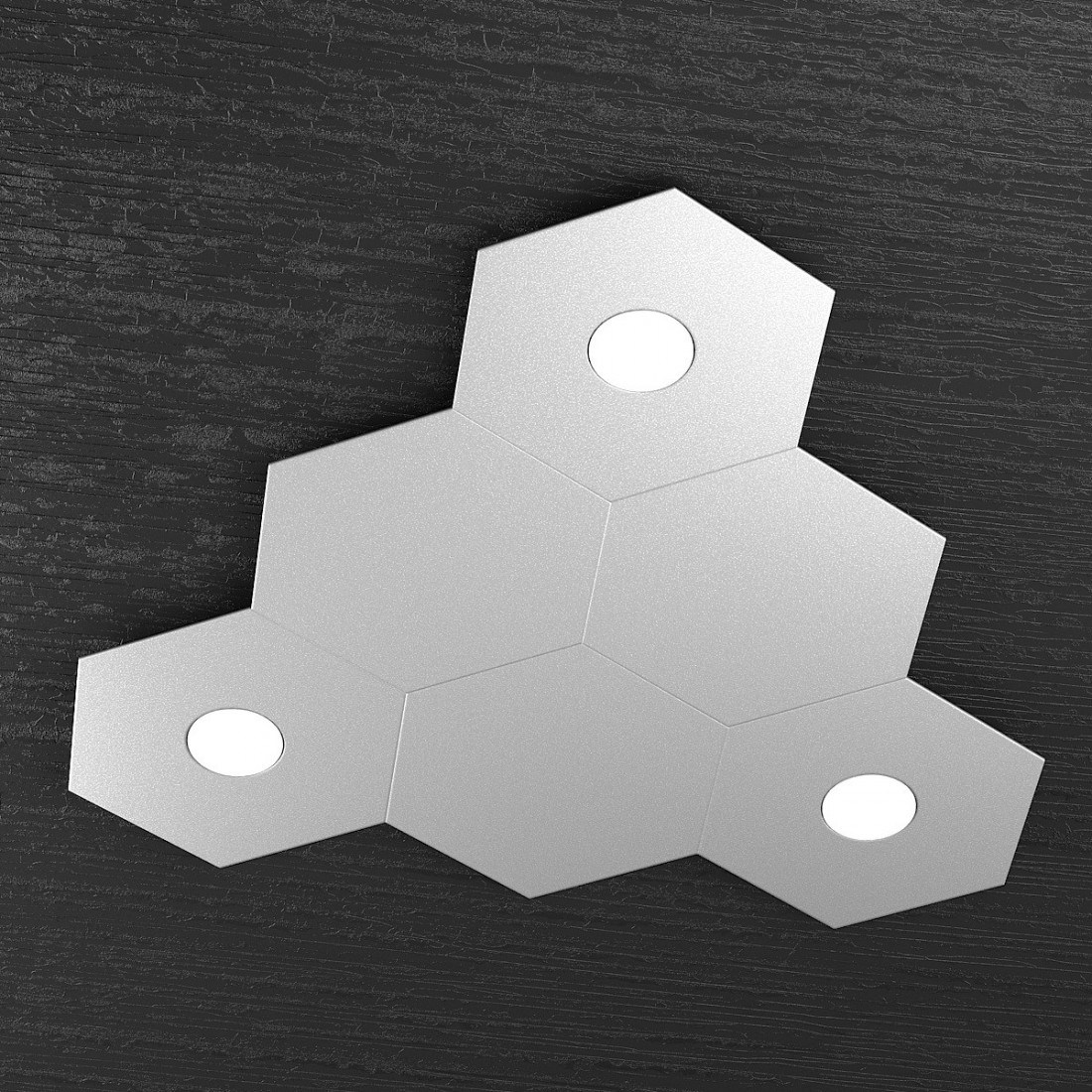 Plafoniera TP-HEXAGON 1142 3L3D A3 GX53 LED metallo esagonale lampada parete soffitto moderna interno