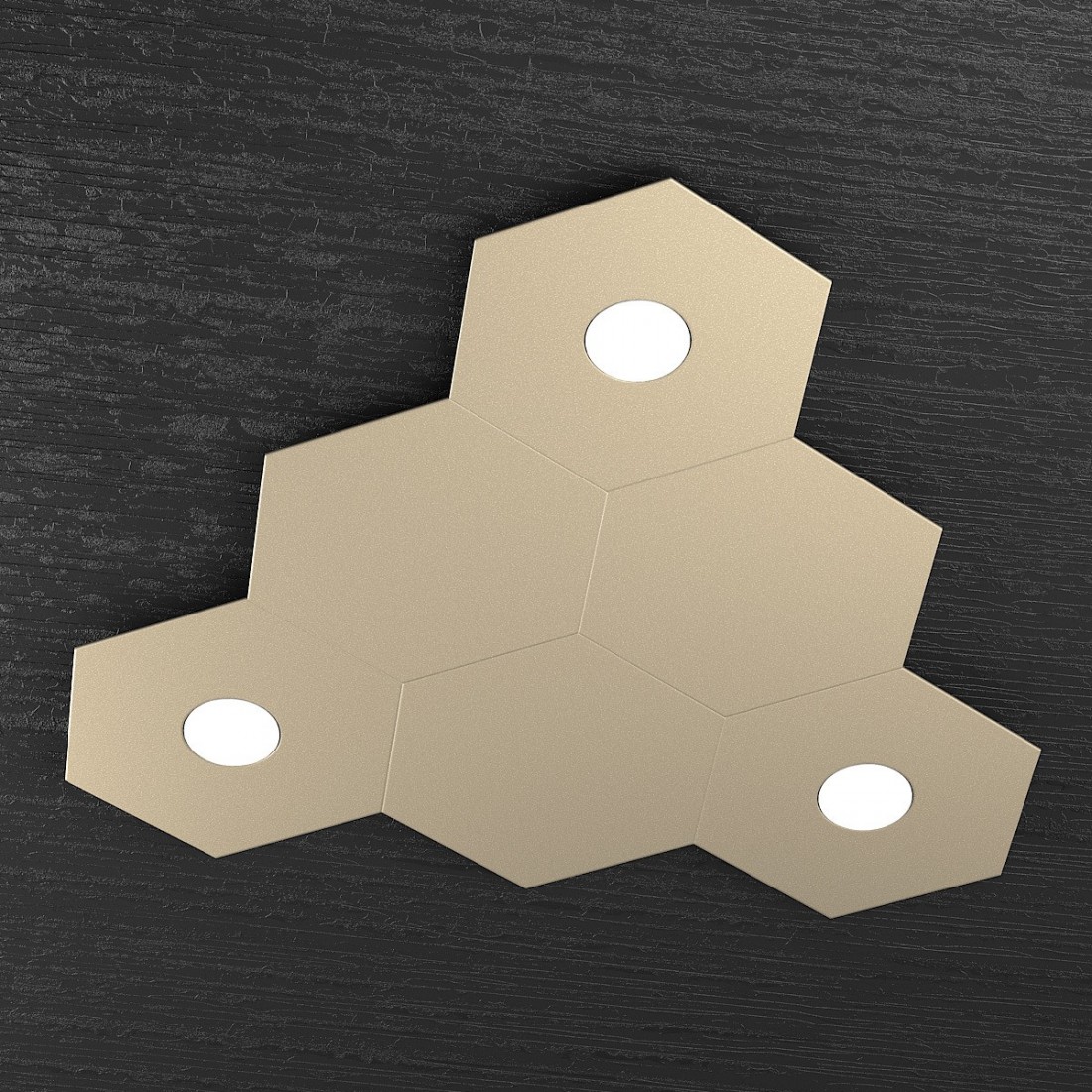 Plafoniera TP-HEXAGON 1142 3L3D A3 GX53 LED metallo esagonale lampada parete soffitto moderna interno