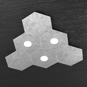 Plafoniera TP-HEXAGON 1142 3L3D A4 GX53 LED metallo esagonale lampada parete soffitto moderna interno