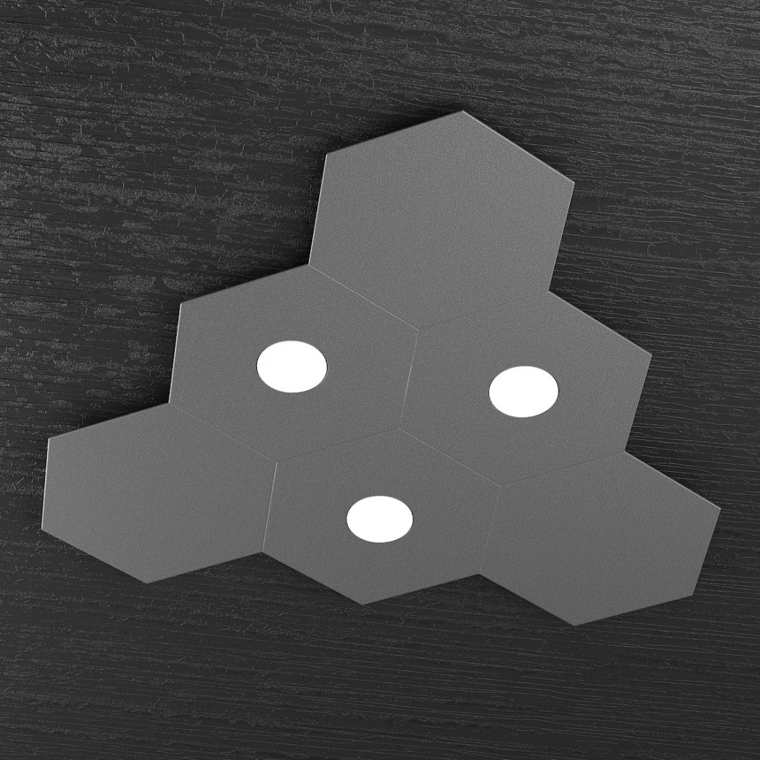 Plafoniera TP-HEXAGON 1142 3L3D A4 GX53 LED metallo esagonale lampada parete soffitto moderna interno