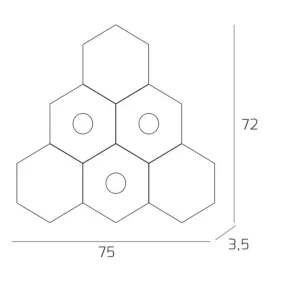 Plafoniera TP-HEXAGON 1142 3L3D A4 GX53 LED metallo esagonale lampada parete soffitto moderna interno
