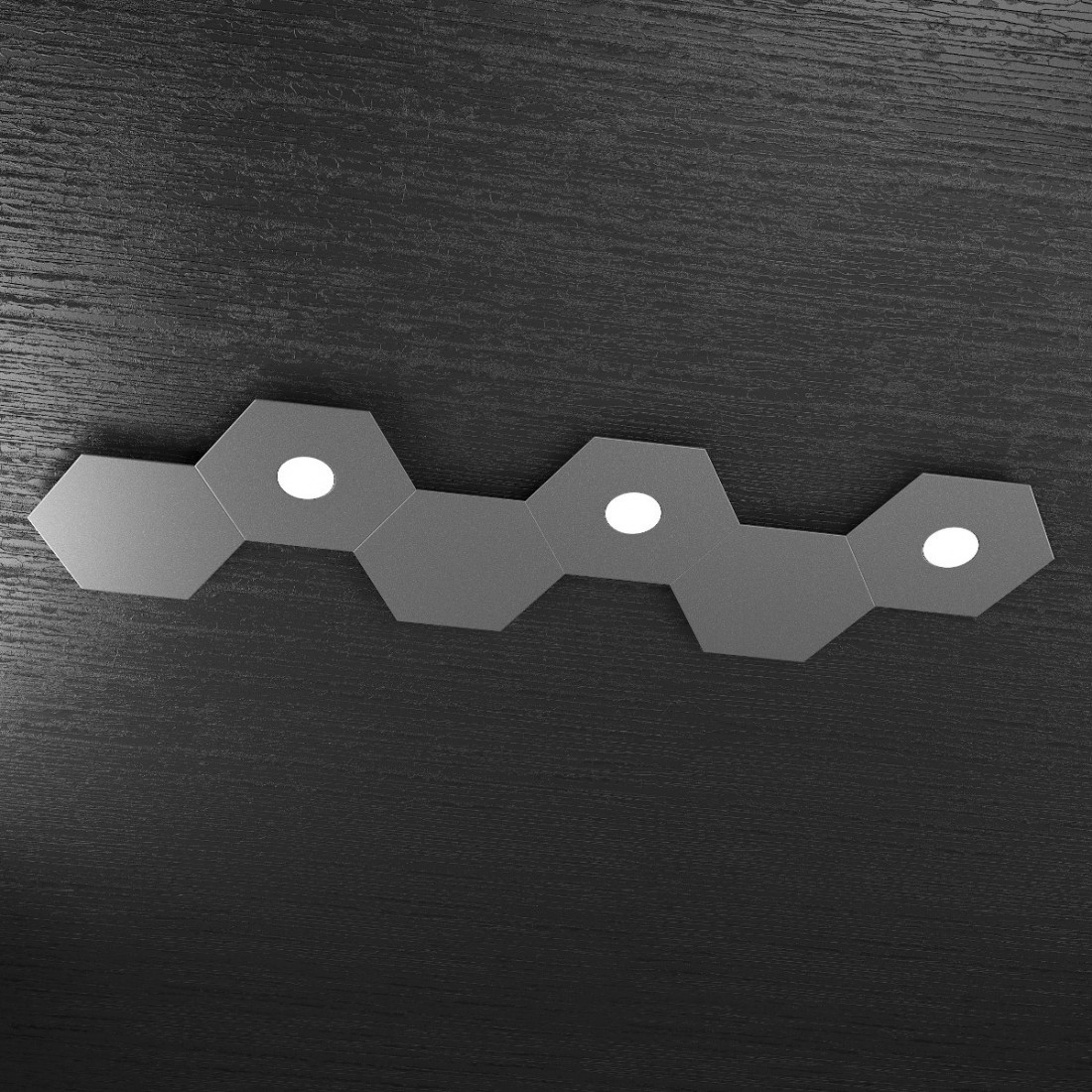 Plafoniera TP-HEXAGON 1142 3L3D A5 GX53 LED metallo esagonale lampada parete soffitto moderna interno